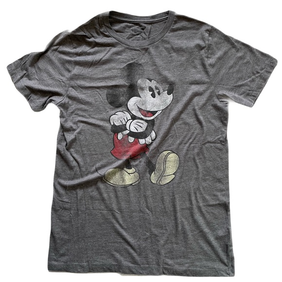 ❤️ OLD NAVY GRAY DISNEY MICKEY MOUSE  TEE  SHIRT SIZE SMALL - Picture 1 of 4